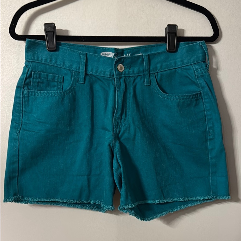 Old Navy Women's Teal Denim Shorts